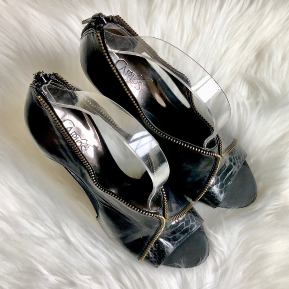 New Condition Carlos Santana Sexy Zipper Heels - Picture 2 of 8